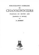 Bibliographie Sommaire Des Chansonniers Francais Du Moyen Age by Alfred Jeanroy