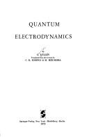 Cover of: Quantum electrodynamics. by Källén, Gunnar