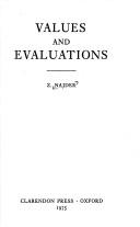 Cover of: Values and evaluations | ZdzisЕ‚aw Najder