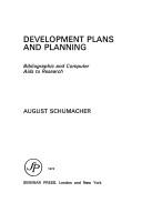 Cover of: Development plans and planning by August Schumacher