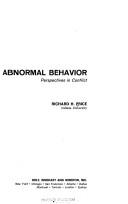 Cover of: Abnormal behavior; perspectives in conflict