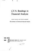 Cover of: C.F.A. readings in financial analysis by The Institute of Chartered Financial Analysts.
