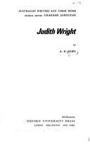 Cover of: Judith Wright by A. D. Hope