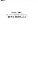 Cover of: One Canada by John G. Diefenbaker, John G. Diefenbaker