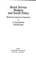 Cover of: Social service budgets and social policy: British and American experience
