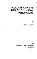 Cover of: Marxism and the theory of human personality