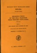 Cover of: Religious texts of the oral tradition from Western New-Guinea (Irian Jaya)