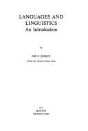 Cover of: Languages and linguistics: an introduction