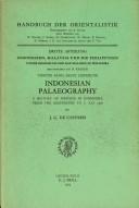 Indonesian palaeography by J. G. de Casparis