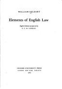 Cover of: Elements of English law