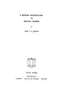 Cover of: modern introduction to biblical Hebrew | John F. A. Sawyer