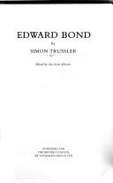 Cover of: Edward Bond by Simon Trussler