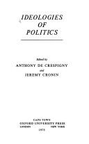 Cover of: Ideologies of politics