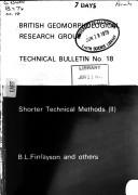 Cover of: Shorter technical methods