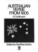 Cover of: Australian verse from 1805: a continuum