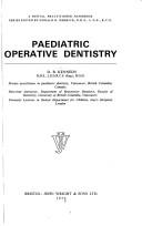 Cover of: Paediatric operative dentistry