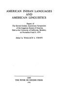 Cover of: American Indian languages and American linguistics by Linguistic Society of America.