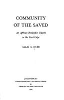 Community of the saved by Allie A. Dubb