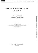 Cover of: Politics and political science