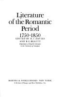 Cover of: Literature of the Romantic period, 1750-1850