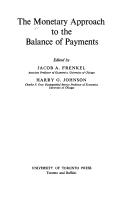 Cover of: The Monetary approach to the balance of payments