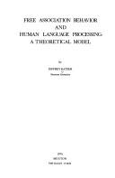 Free association behavior and human language processing by Jeffrey Katzer