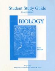 Cover of: Biology, Student Study Guide by Peter H. Raven, Margaret Gould Burke, Ronald M. Taylor, Ronald Taylor