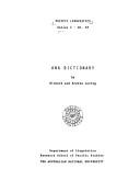 Cover of: Awa dictionary by Richard Loving