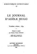 Cover of: Le Journal d'Adèle Hugo.