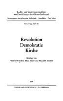 Cover of: Revolution, Demokratie, Kirche