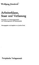 Cover of: Arbeiterklasse, Staat und Verfassung