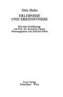 Cover of: Erlebnisse und Erkenntnisse