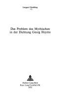 Cover of: Das Problem des Mythischen in der Dichtung Georg Heyms