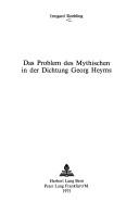 Cover of: Das Problem des Mythischen in der Dichtung Georg Heyms by Irmgard Roebling