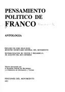 Cover of: Pensamiento político de Franco: antología