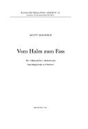 Cover of: Vom Halm zum Fass by Matti Räsänen