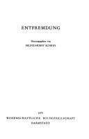 Cover of: Entfremdung