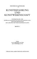 Cover of: Kunsterfahrung und Kunstwissenschaft by Heinrich Lützeler