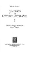 Cover of: Quaderns de lectures catalanes