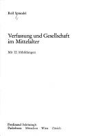 Cover of: Verfassung und Gesellschaft im Mittelalter by Rolf Sprandel