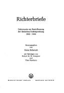 Cover of: Richterbriefe: Dokumente zur Beeinflussung d. dt. Rechtsprechung 1942-1944