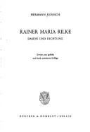Rainer Maria Rilke by Hermann Kunisch