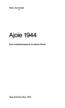 Cover of: Ajoie 1944 by Peter Dürrenmatt