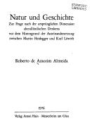 Cover of: Natur und Geschichte by Roberto de Amorim Almeida