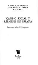 Front cover of Cambio social y religión en España by Unknown