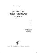 Cover of: Erzherzog Franz Ferdinand Studien