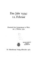 Cover of: Das Jahr 1934, 12. Februar by 