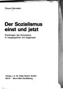 Cover of: Der Sozialismus einst und jetzt: Streitfragen d. Sozialismus in Vergangenheit u. Gegenwart