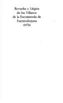 Cover of: Revuelta y litigios de los villanos de la encomienda de Fuenteobejuna (1476) by Raúl García Aguilera