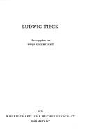 Cover of: Ludwig Tieck